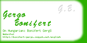 gergo bonifert business card